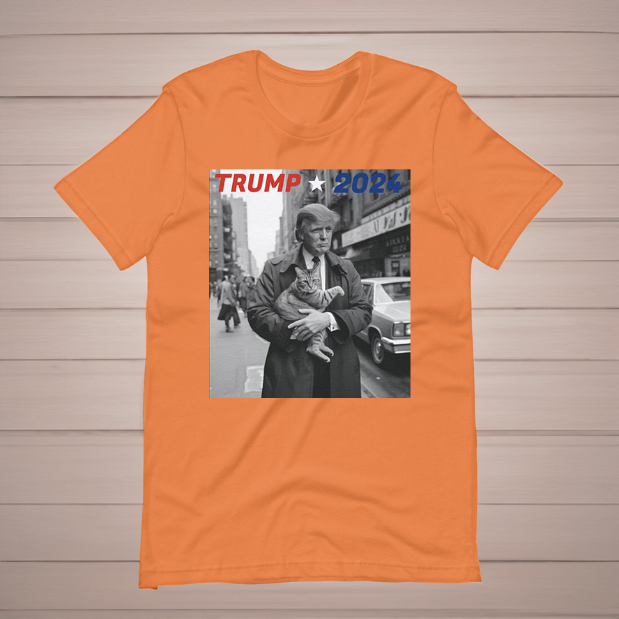 Trump 2024 T-shirt featuring a Cat - Trump 2024