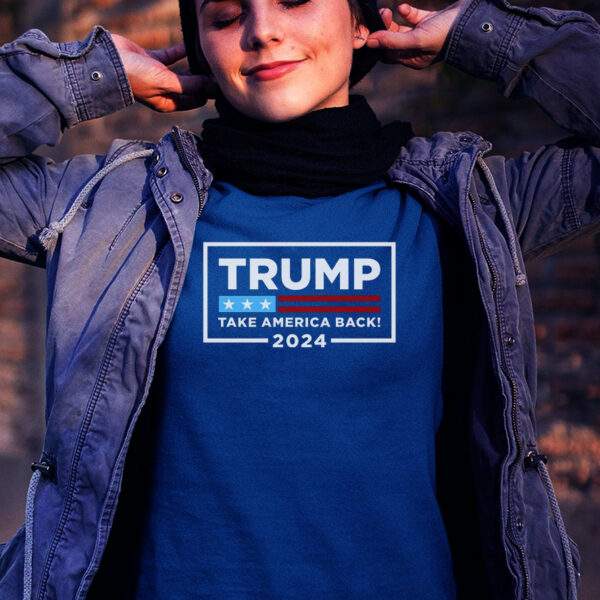 Trump 2024 Take America Back Stars & Stripes USA Vote T-Shirt