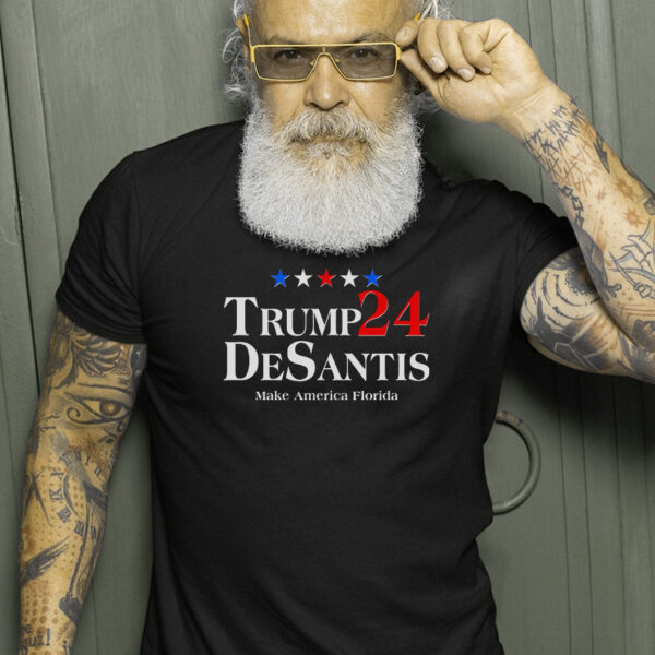 Trump DeSantis 2024 Make America Florida Election Logo T-Shirt