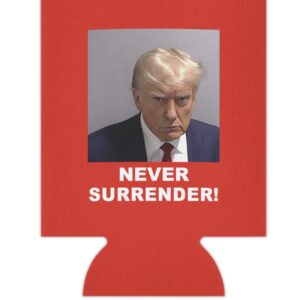Trump Never Surrender Can Cooler Red