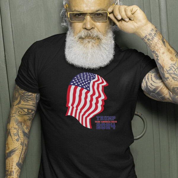 Trump Take America Back 2024 American Flag Politics T-Shirt