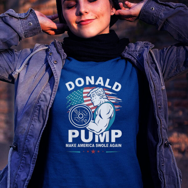 US Flag Donald Pump Make America Swole Again Trump 2024 T-Shirt