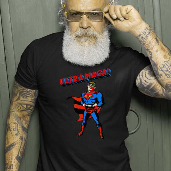 Ultra MAGA Superhero Parody Trump 2024 Anti Biden T-Shirt