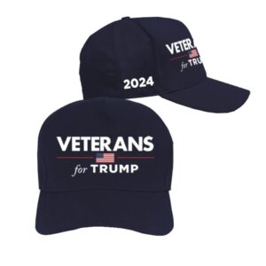 Veterans For Trump 2024 Structured Navy Hat