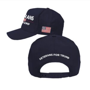 Veterans For Trump 2024 Structured Navy Hats