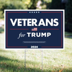 Veterans for Trump 2024 Yard Sign 24