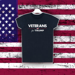 Veterans for Trump Navy Fitted Women's Jersey Shirt