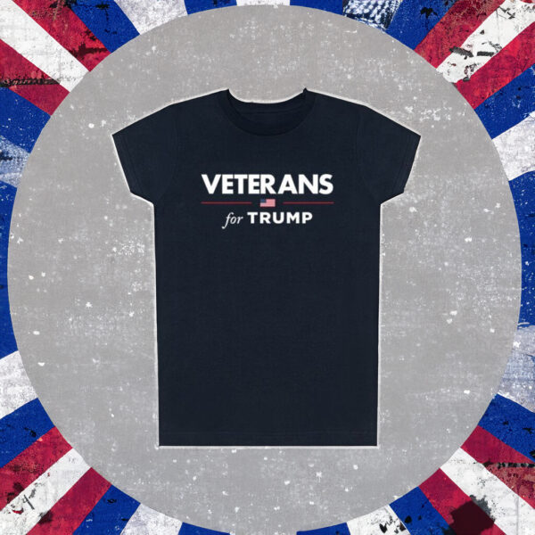 Veterans for Trump Navy Fitted Women's Jersey T-Shirts