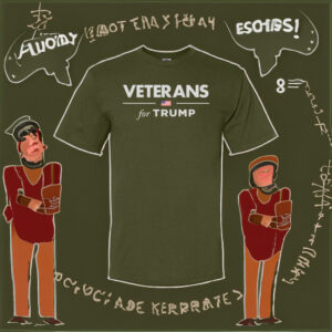 Veterans for Trump Olive 100% Cotton Shirt