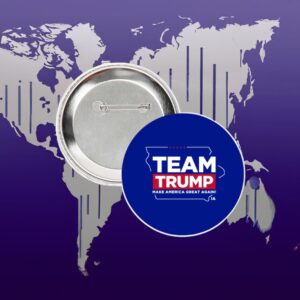 Team Trump 2024 Iowa Blue 3 Buttons