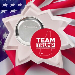 Team Trump 2024 New Hampshire Red 3 Buttons