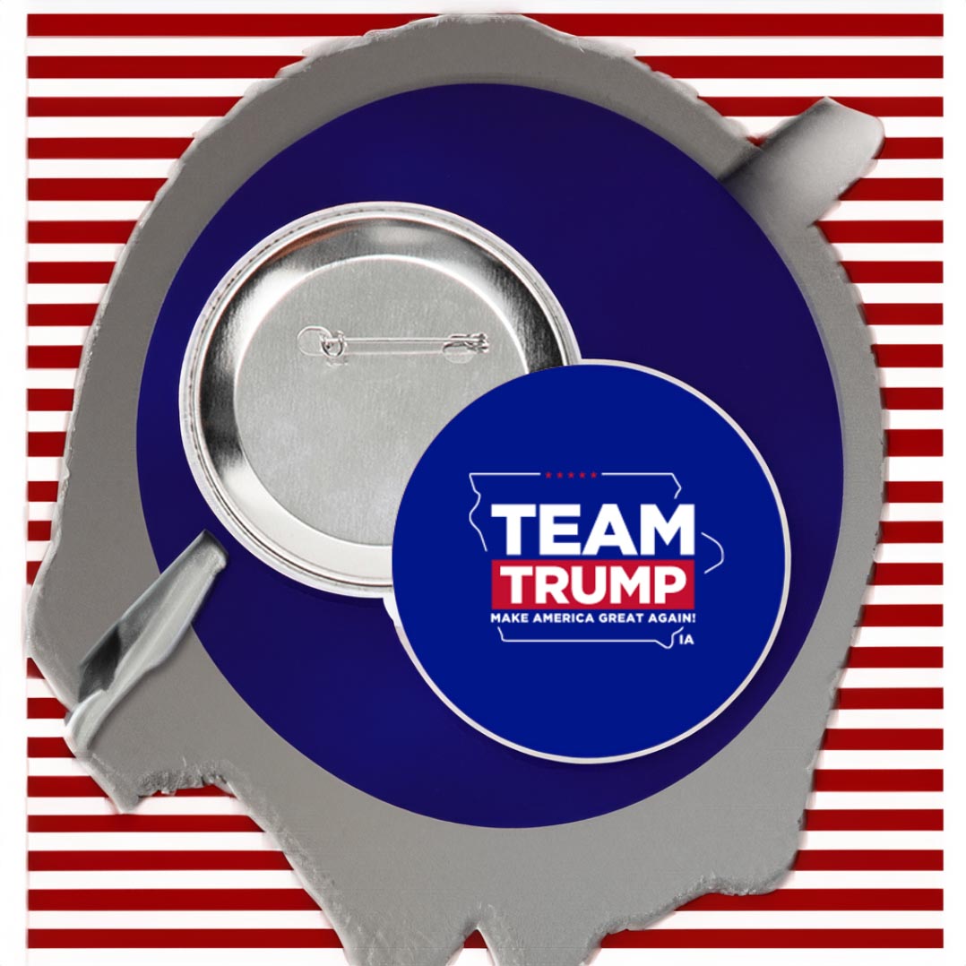 Team Trump Iowa Blue 3 Buttons