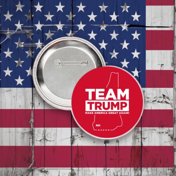 Team Trump New Hampshire Red 3 Buttons