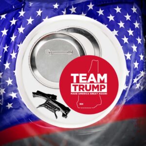 Team Trump New Hampshire Red 3 Buttonss