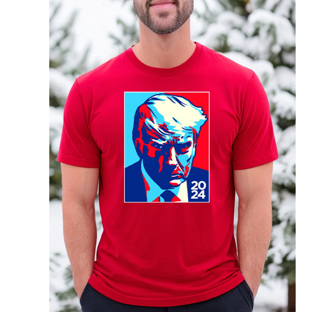 Trump Colorblock Red Cotton Shirt