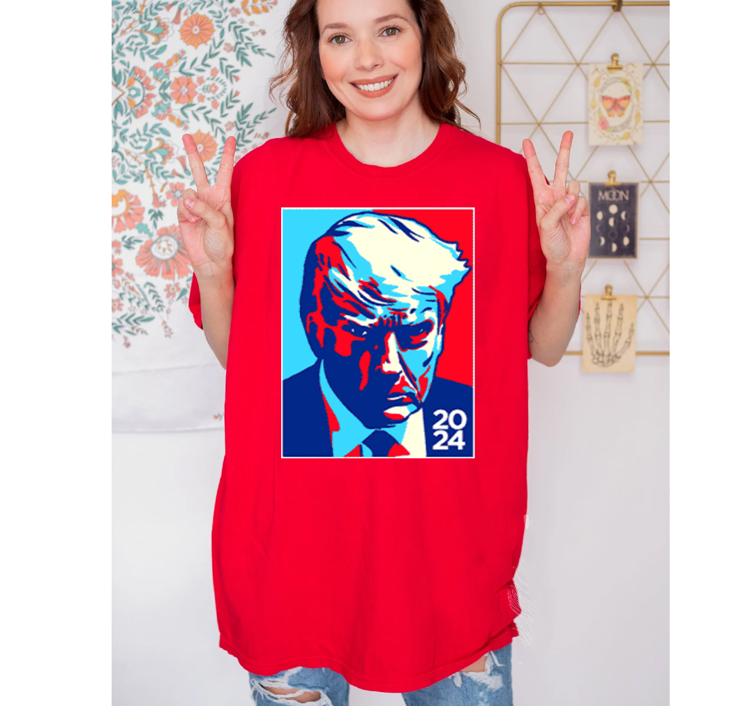 Trump Colorblock Red Cotton Shirts