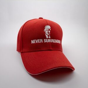 Trump Mugshot Never Surrender Embroidered Hat Caps