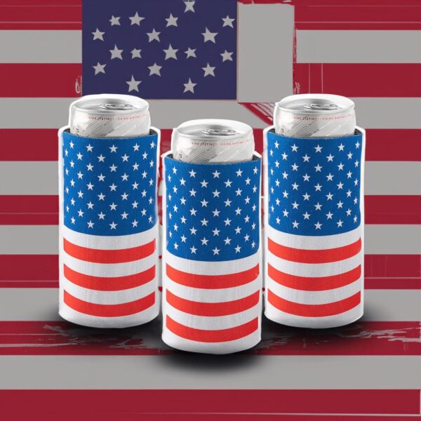 USA America Flag Beverage Cooler