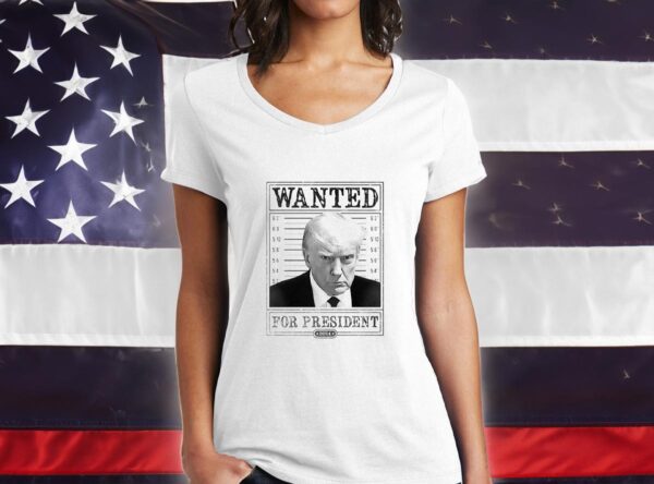 Trump Wanted Shirts - Ladies V-Neck
