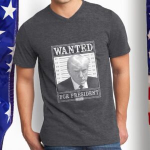 Trump Wanted Unisex V Neck Tee-Shirt