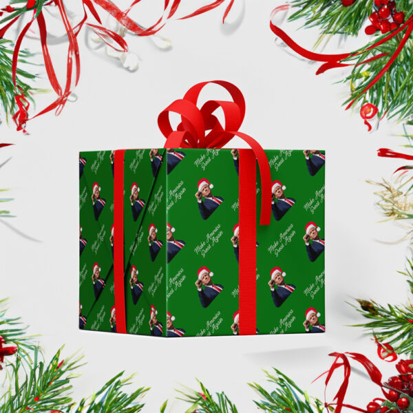 Christmas MAGA Fist Pump Wrapping Paper