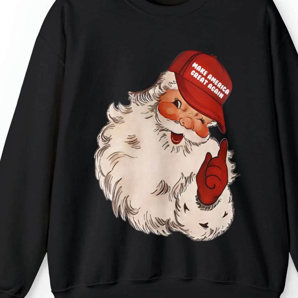 Trump 2024 Christmas Make America Great Santa Hat Shirt