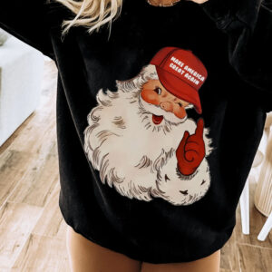 Trump 2024 Christmas Make America Great Santa Hat T-Shirts