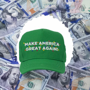 Trump 2024 MAGA Green Christmas Hat