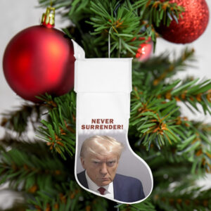 Trump 2024 Never Surrender Christmas Holiday Stockings