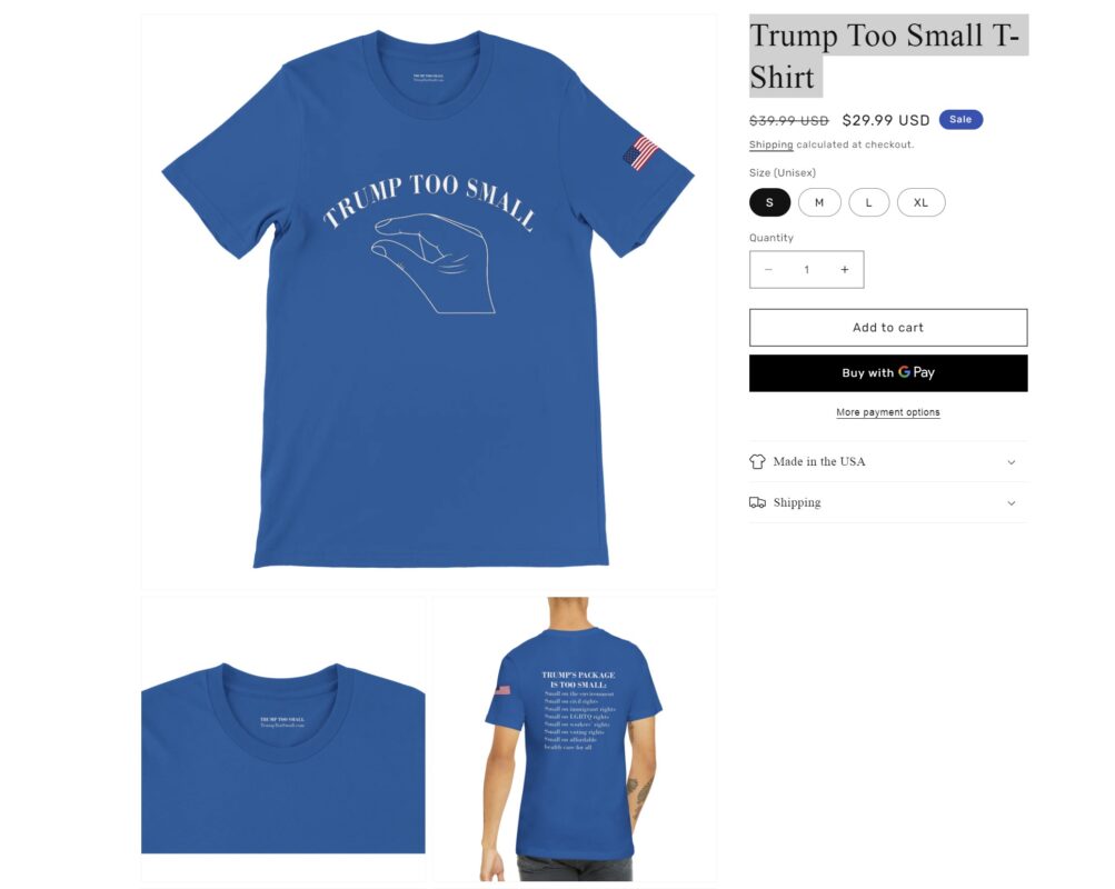 Supreme Court appears skeptical of allowing "Trump Too Small" trademark