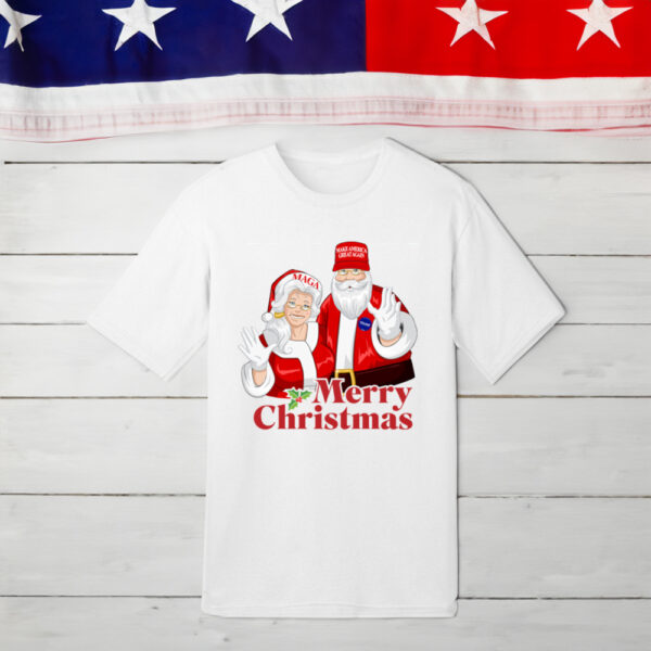 Mr and Mrs Christmas Trump MAGA Merry Christmas T-Shirts