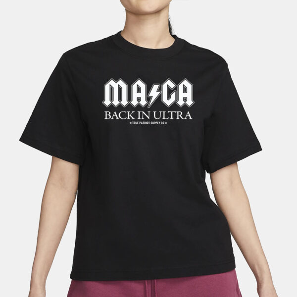 MAGA Back In Ultra Funny AC DC Parody Unisex Classic T Shirt1