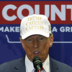 Trump Caucus Captain White Hat Embroidered