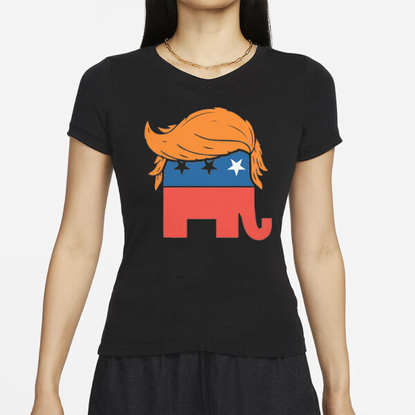 Trump Elephant GOP Hair T-Shirt