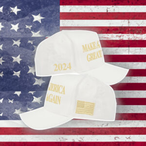 Trump MAGA 2024 White Hat Back