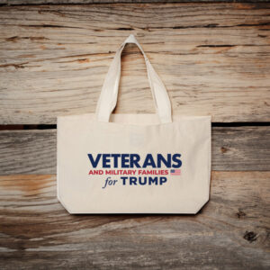 Veterans and Military Families for Trump 2024 Canvas Tote Bag
