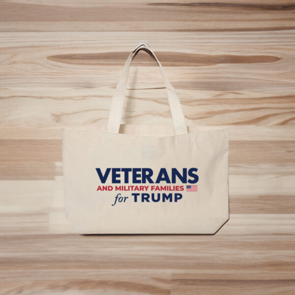 Veterans and Military Families for Trump 2024 Canvas Tote Bags