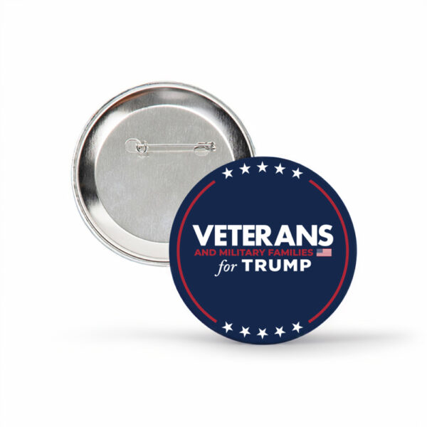 Veterans and Military Families for Trump 3 Buttonss