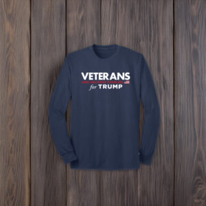 Veterans and Military Families for Trump Navy Long Sleeve Shirt