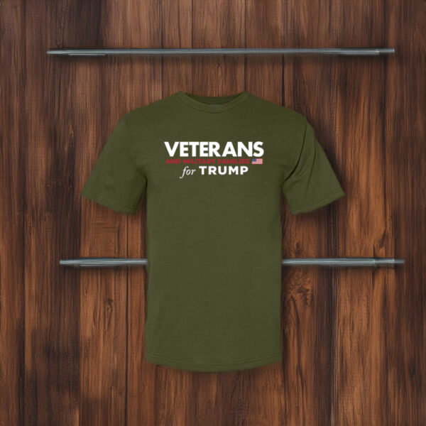 Veterans and Military Families for Trump Olive Shirt