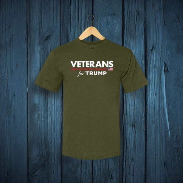 Veterans and Military Families for Trump Olive Shirts