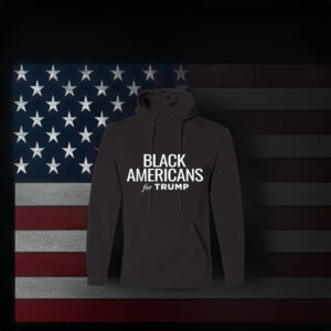 Black Americans for Trump Black Hooded Pullover