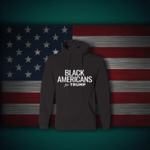 Black Americans for Trump Black Hooded Pullover us