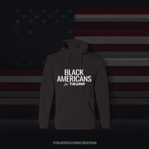 Black Americans for Trump Black Hooded Pullovers