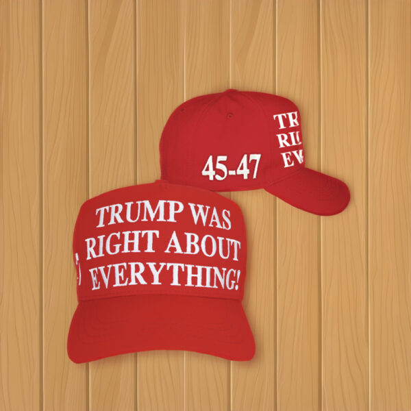 Trump 2024 Was Right Red Hat Caps