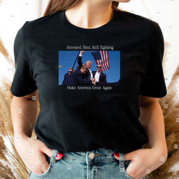 DONALD TRUMP Never Surrender T-Shirt - Shot at Rally July 14th 2024 Legend5