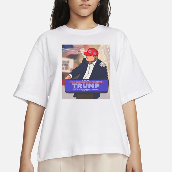 Donald Trump Assassination Attempt Fist Pump T-Shirt - Patriotic Tee 2024, American Pride - Guardian angel