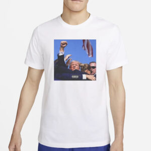 Donald Trump Fist Pump Shooting Album Cover T-Shirt5