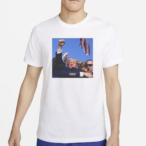 Donald Trump Fist Pump Shooting Album Cover T-Shirt5