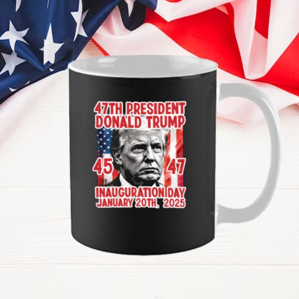 47th President Trump Inauguration Mug, Donald Trump January 20th, 2025, Trump Multi Lettering Design 2025 Mug